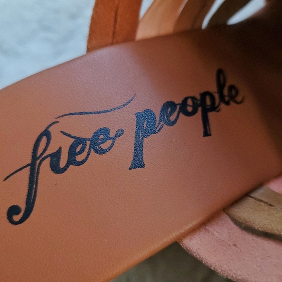 Free People Lisbon Sandbar Multi Suede Leather High Heel Platform Mules - Picture 9 of 13